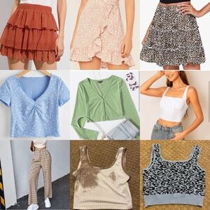 9 item lot of SHEIN XS and Small - see sizes